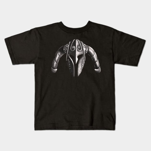 Nordic dragon helmet Kids T-Shirt by T-art